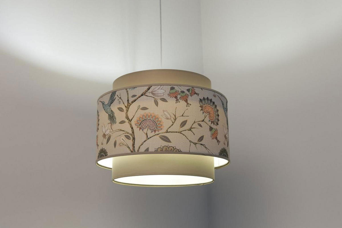 HÄNGELEUCHTE Pastell 40/31 cm - Beige, Kunststoff (40/1/31cm) - ONZENO