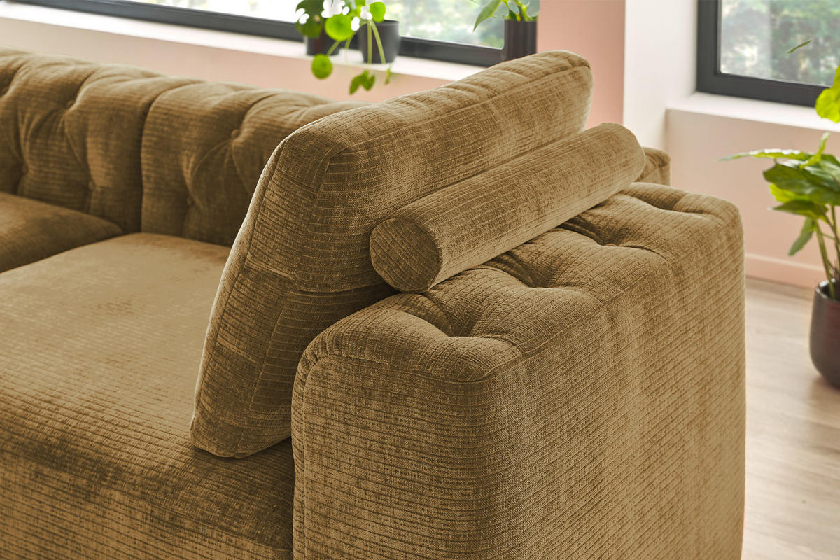 RÜCKENKISSEN SEPHI Braun Cord - Braun, Textil (70/20cm) - KAWOLA