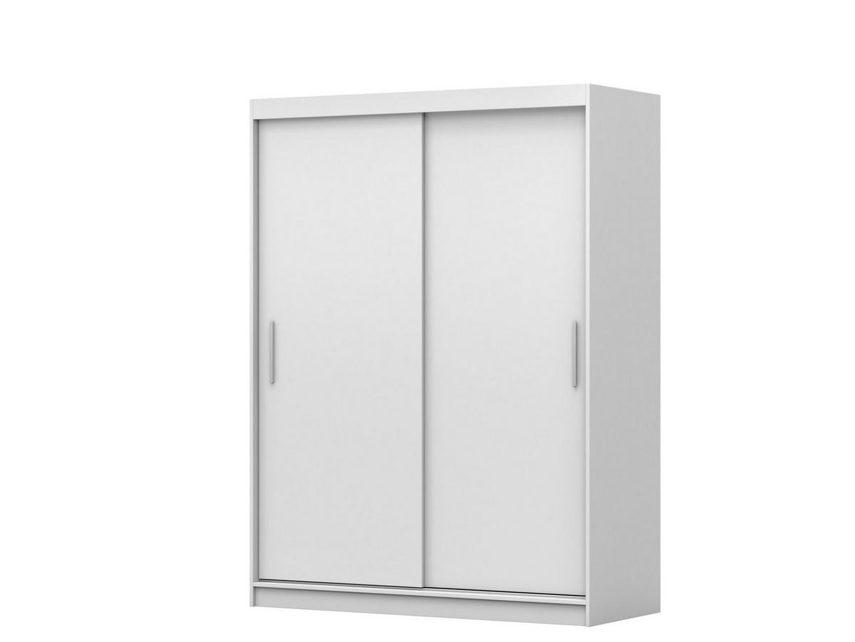 SCHIEBETÜRENSCHRANK -LARA 04 (Weiß) - Weiß, Holzwerkstoff/Metall (150/200/61cm) - Möblo