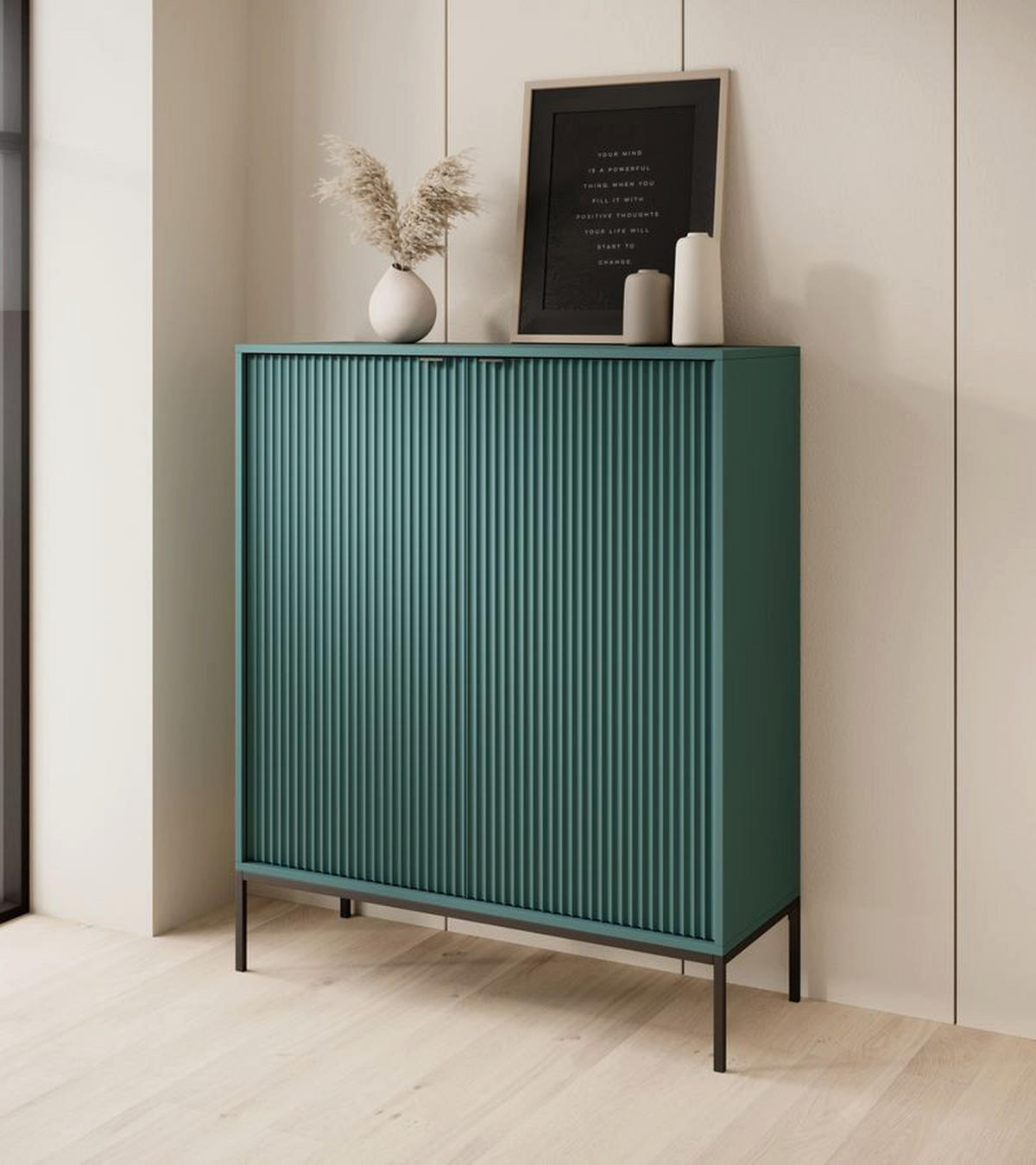 KOMMODE – K104 – 104 cm – NOVA – Grün - Grün, Holzwerkstoff (104/125/39cm) - hi-markt