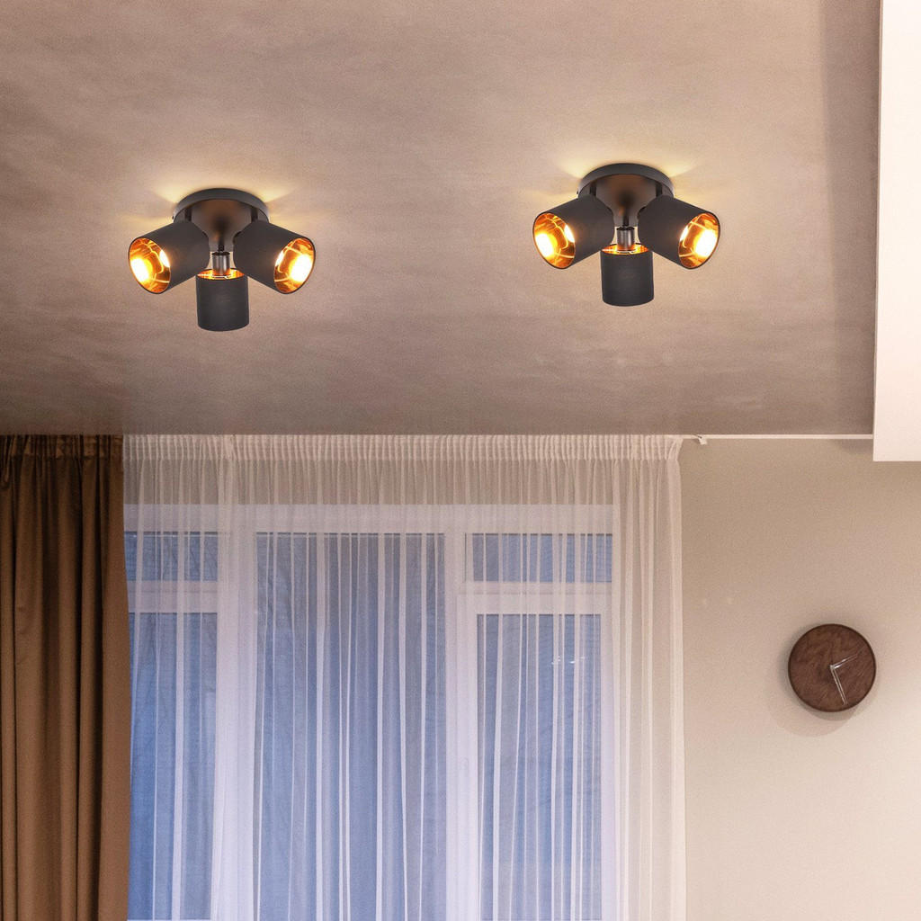 Thumbnail - Nettlife Strahler, Schwarz, Textil, 25x21x25 cm, Lampen & Leuchten, Innenbeleuchtung, Spots & Strahler, Wandstrahler