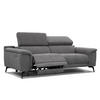 RELAXSOFA FIERO 3-Sitzer mit 1 Relaxfunktion, dunkelgrau - Dunkelgrau/Schwarz, Holzwerkstoff/Textil (212/82/103cm) - Courtois Laville