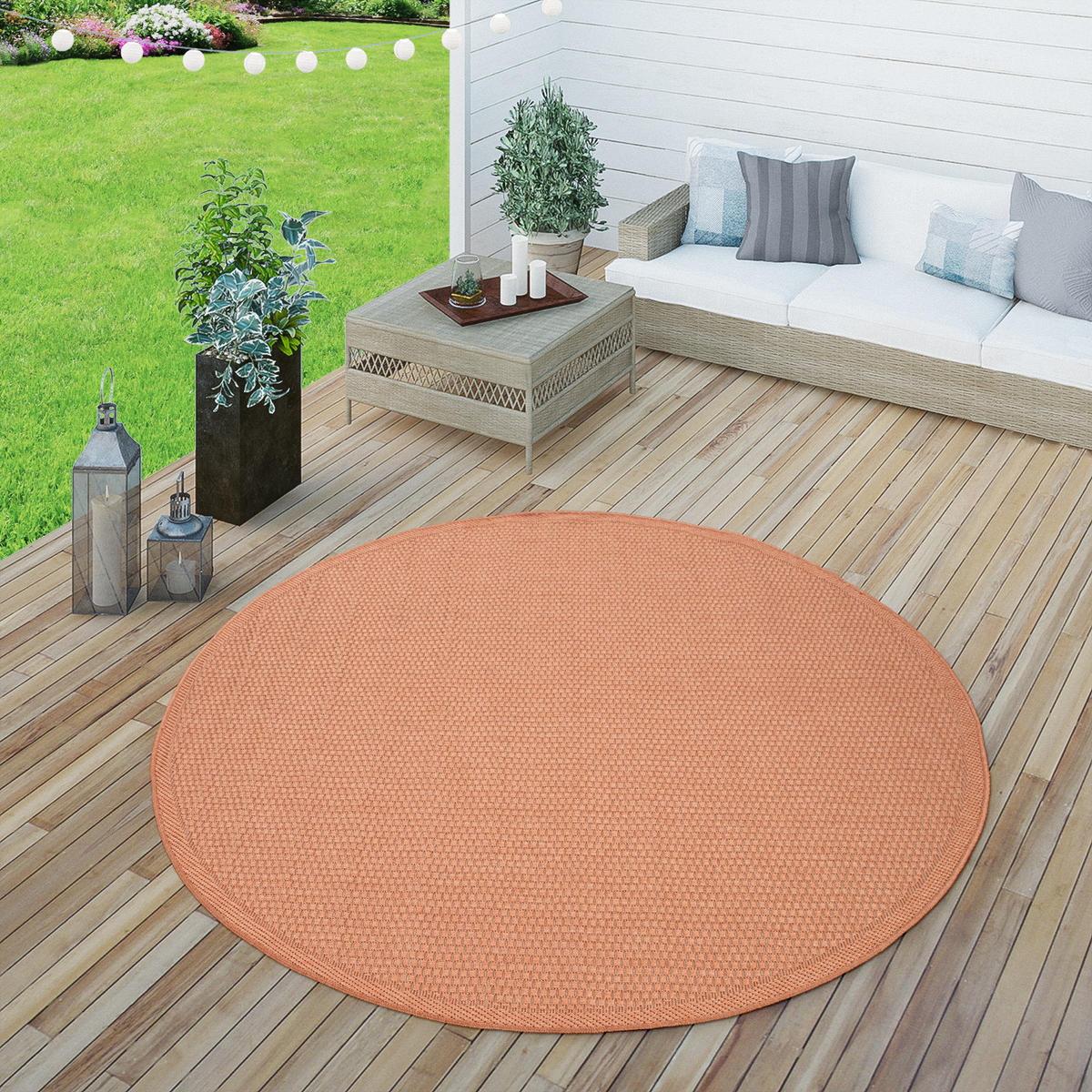 OUTDOORTEPPICH 200/200 cm Timber 125 - Rostfarben, Textil (200/200cm) - Paco Home