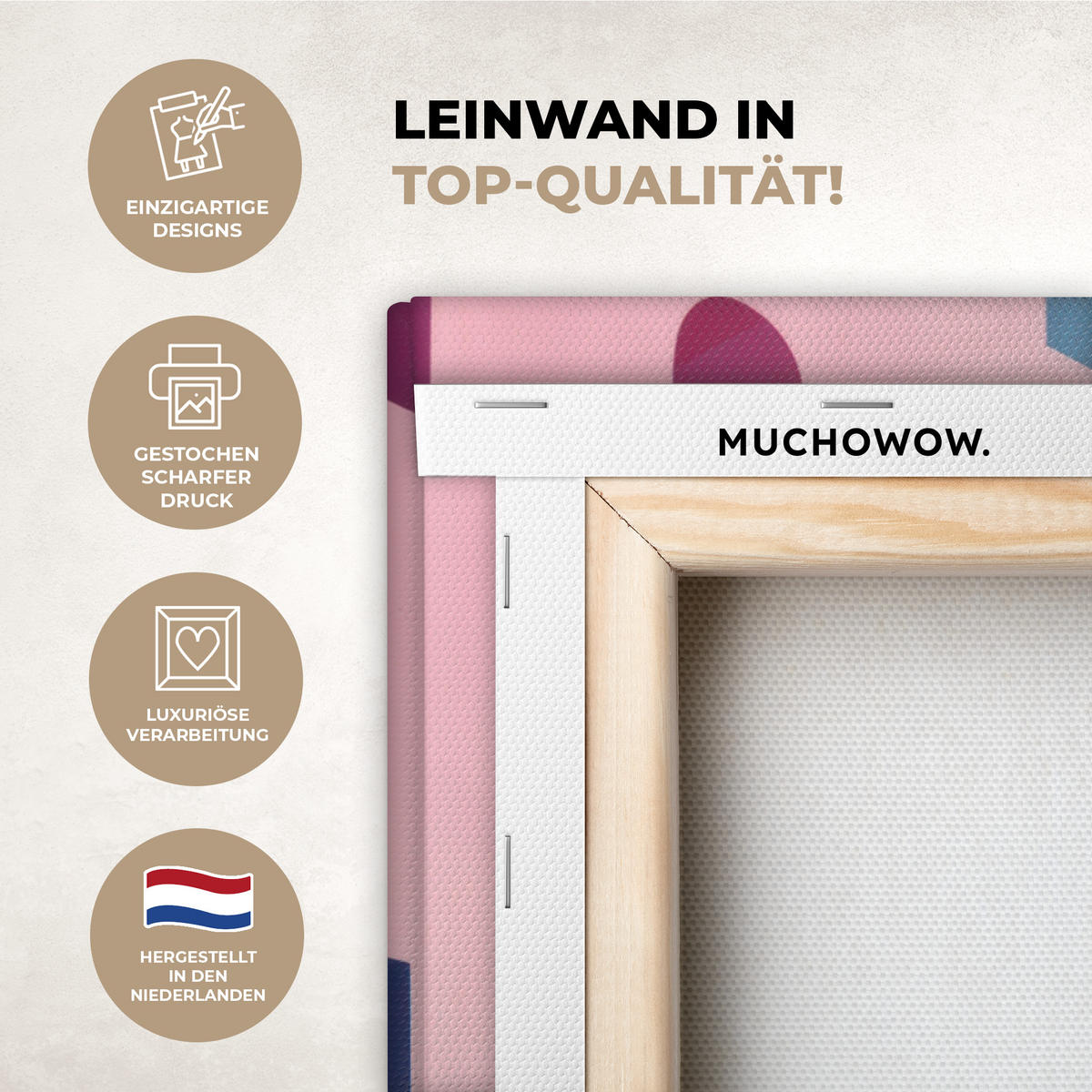 LEINWANDBILD Katze - Treppe - Gebäude - Schattenkontraste Wandbilder 80x60 cm - Dunkelblau, Textil (80/60cm) - MuchoWow