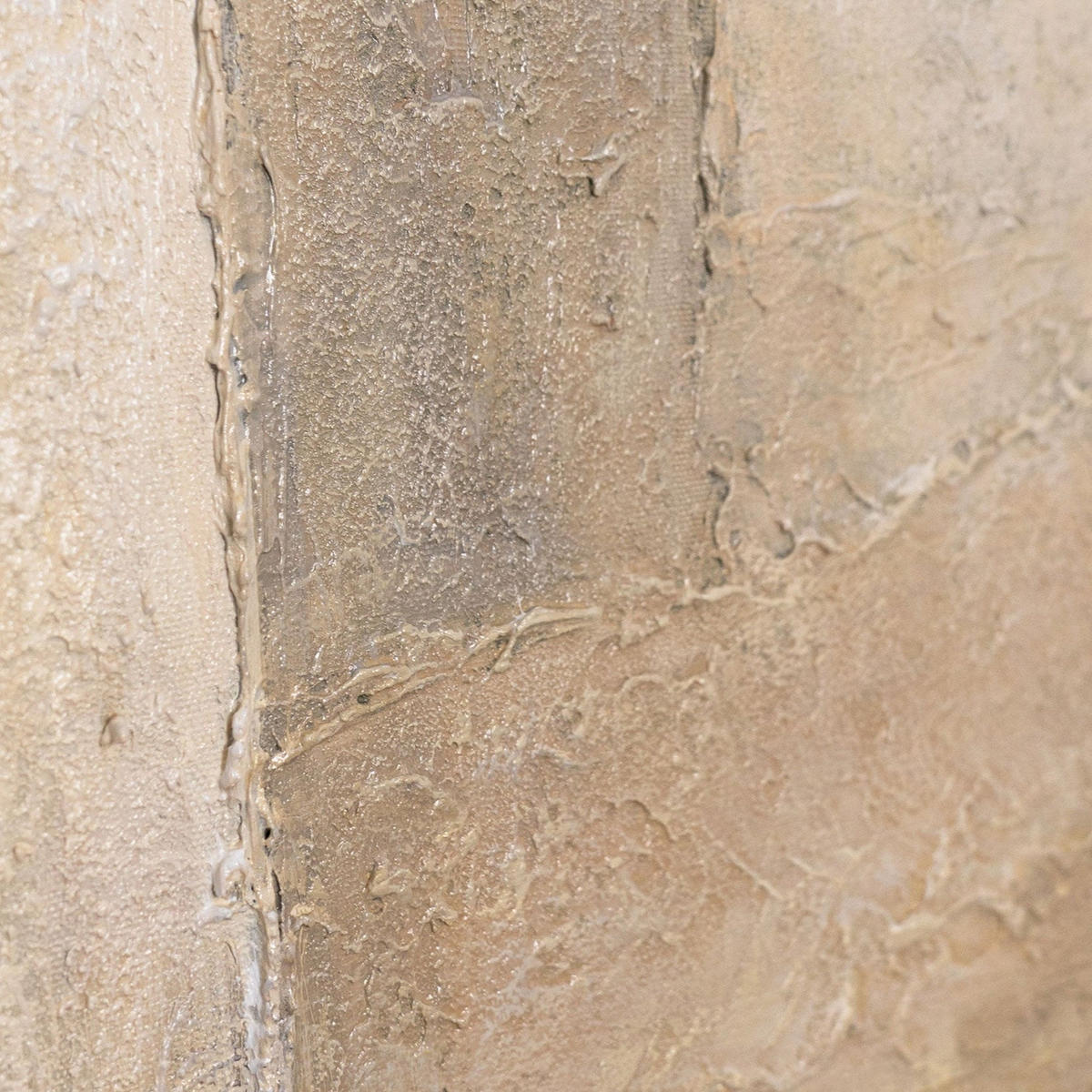 GEMÄLDE Vertikalen der Zeit Schattenfugenrahmen Beige 120x80 cm - Beige, Holz (120/80cm) - YS-art gallery