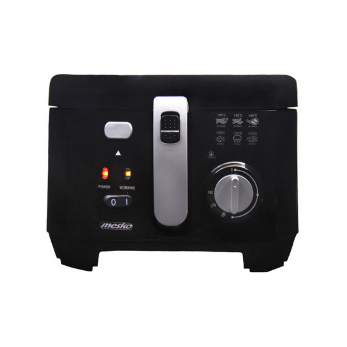 FRITTEUSE MS4908 2,5 L Schwarz - Schwarz, Kunststoff (34/26.5/31.5cm) - mesko