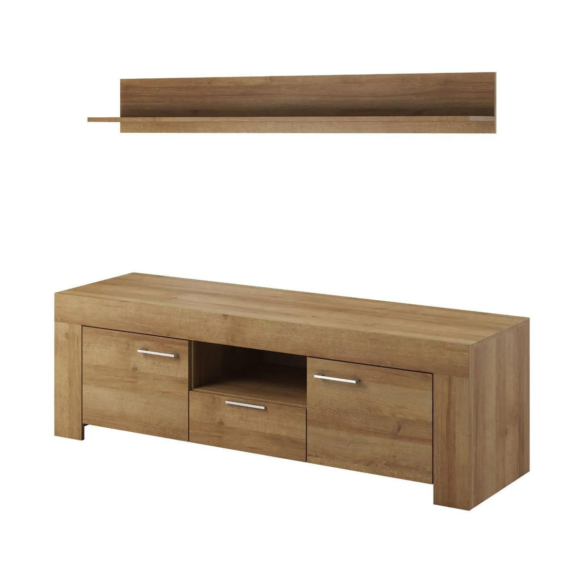 WOHNZIMMER Set 2-tlg. – SRTV155 – Sky – Eichefarben - Eichefarben, Holzwerkstoff (155/50/47cm) - hi-markt