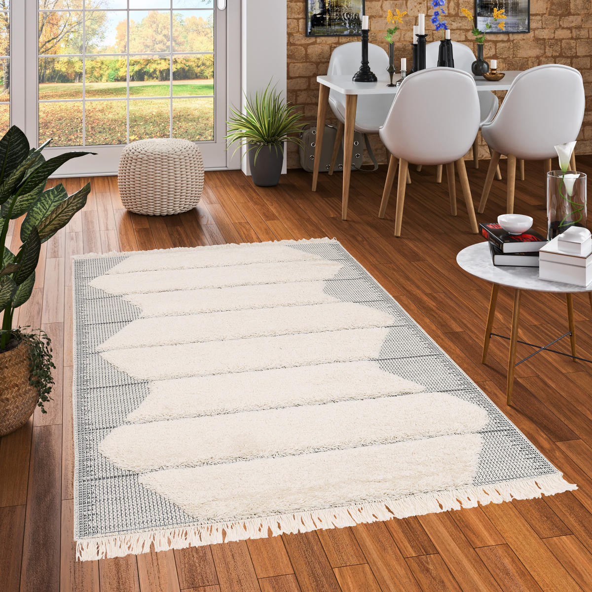 IN & OUTDOOR TEPPICH SHAGGY SYLT TREND - Grau, Textil (160/230cm) - Pergamon