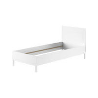 EINZELBETT 90x200 MDF Kiefer weiß robust stabil pflegeleicht - Weiß, Holz (90/200cm) - 58aufmkessel