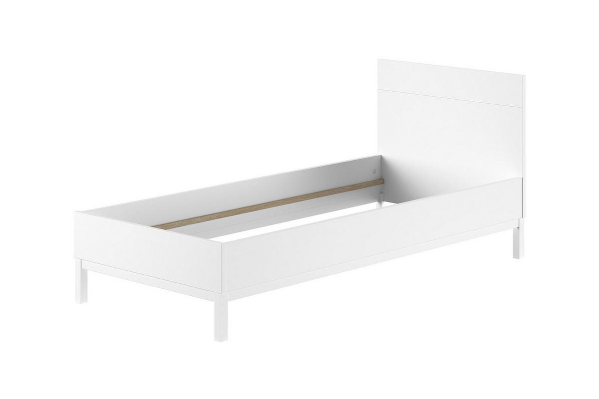 KINDERZIMMER SET Keely Kiefer weiß Einzelbett Nachtkonsole Schrank - Weiß, Holz (58/196/149cm) - 58aufmkessel