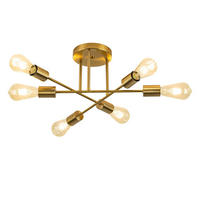 DECKENLEUCHTE Willowara 45/45/15 cm - Goldfarben, Metall (45/45/15cm) - ZMH