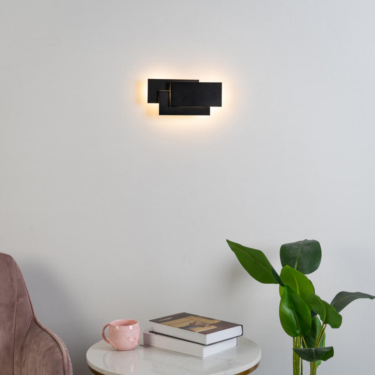 WANDLEUCHTE Trio, Schwarz, 26cm - Schwarz, Metall (12.5/26/26cm) - KOSILUM