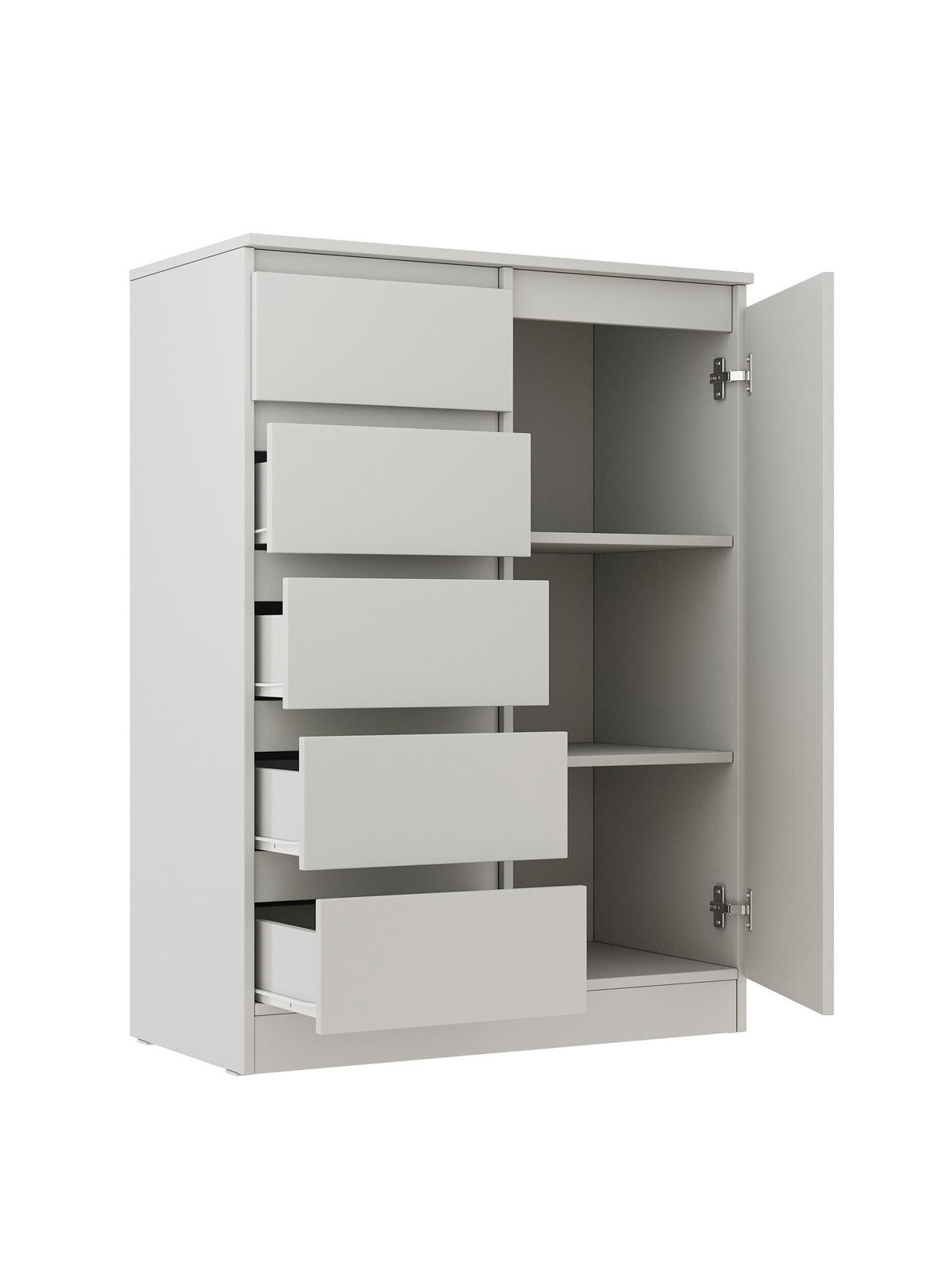 KOMMODE Weiß 83/114/43 - Weiß, Holzwerkstoff (83/114/43cm) - RAUMHIRSCH FURNITURE