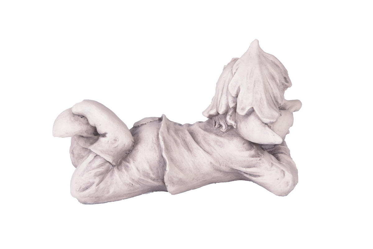 GARTENFIGUR Noah Troll Weiß 25x23x43cm - Weiß, Kunststoff (23/25/43cm) - DELUKE