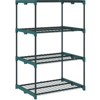 STANDREGAL aus Stahl 67x49x105 cm Dunkelgrün mit 4 Ebenen, platzsparendem Vertikaldesign und rostbeständiger Oberfläche - Dunkelgrün, Kunststoff (67/105/49cm) - Modfu
