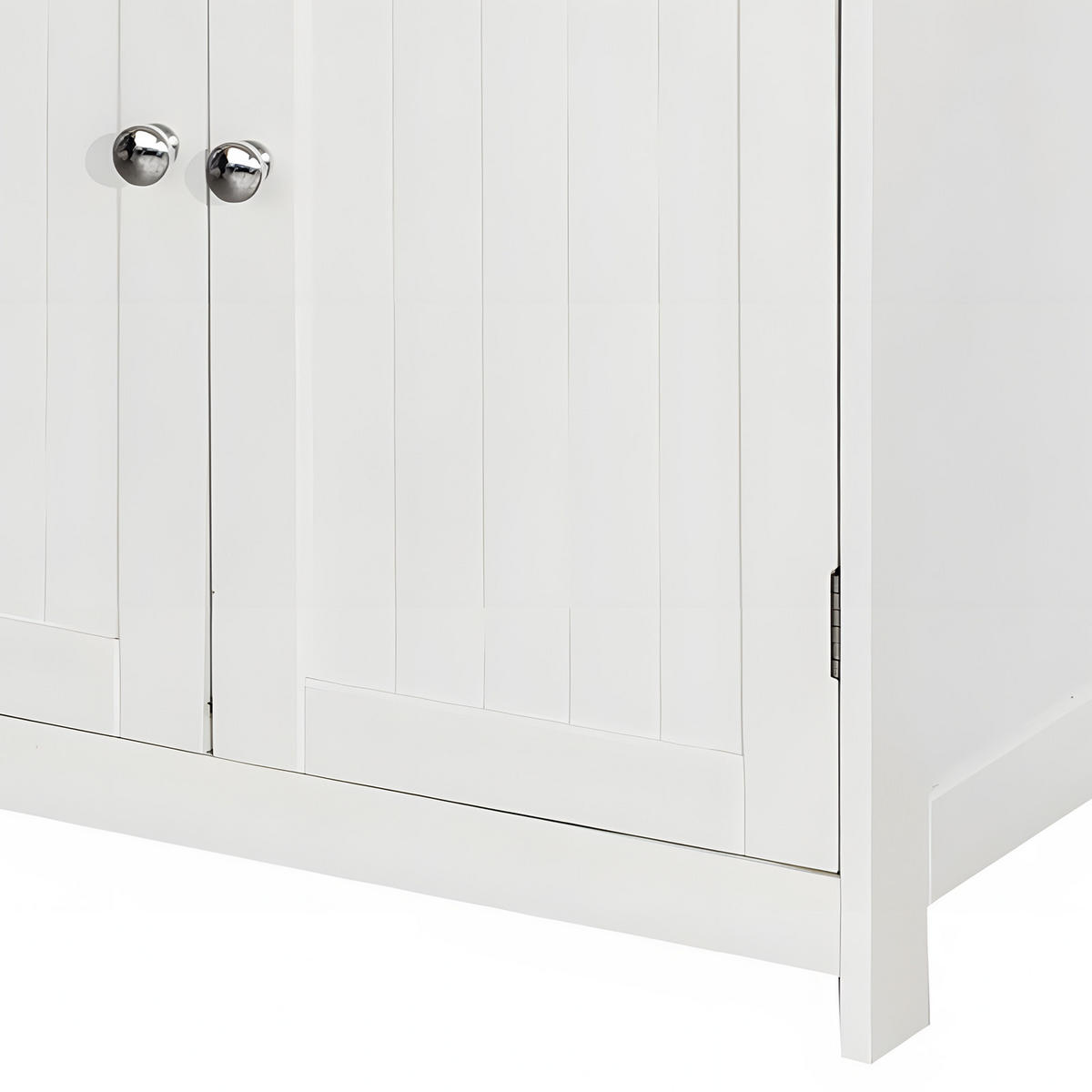 BADSCHRANK MDF Weiß 2 Türen 2 Schubladen 60x30x75 cm - Weiß, Holzwerkstoff (60/75/30cm) - Begryf