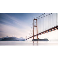 FOTOTAPETE Golden Gate bridge 375 x 270 cm - Blau, Papier (375/270cm) - Sanders & Sanders