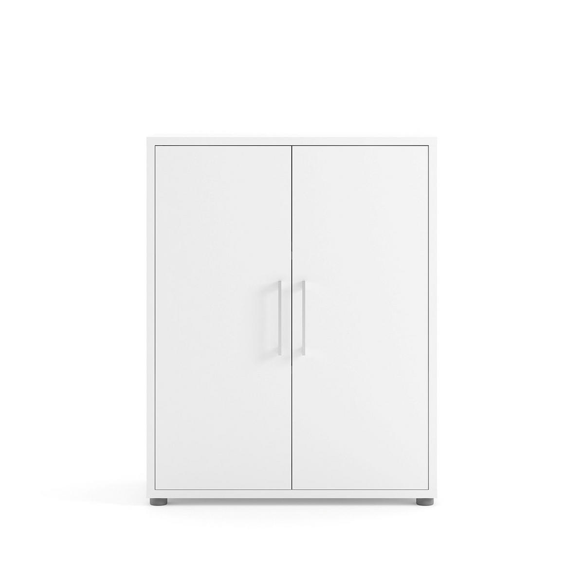 BÜRO-AUFBEWAHRUNG, Prisme, Weiß, Spanplatte foliert, 89 x 40 x 113 cm - Weiß, Holzwerkstoff (89/113/40cm) - ebuy24