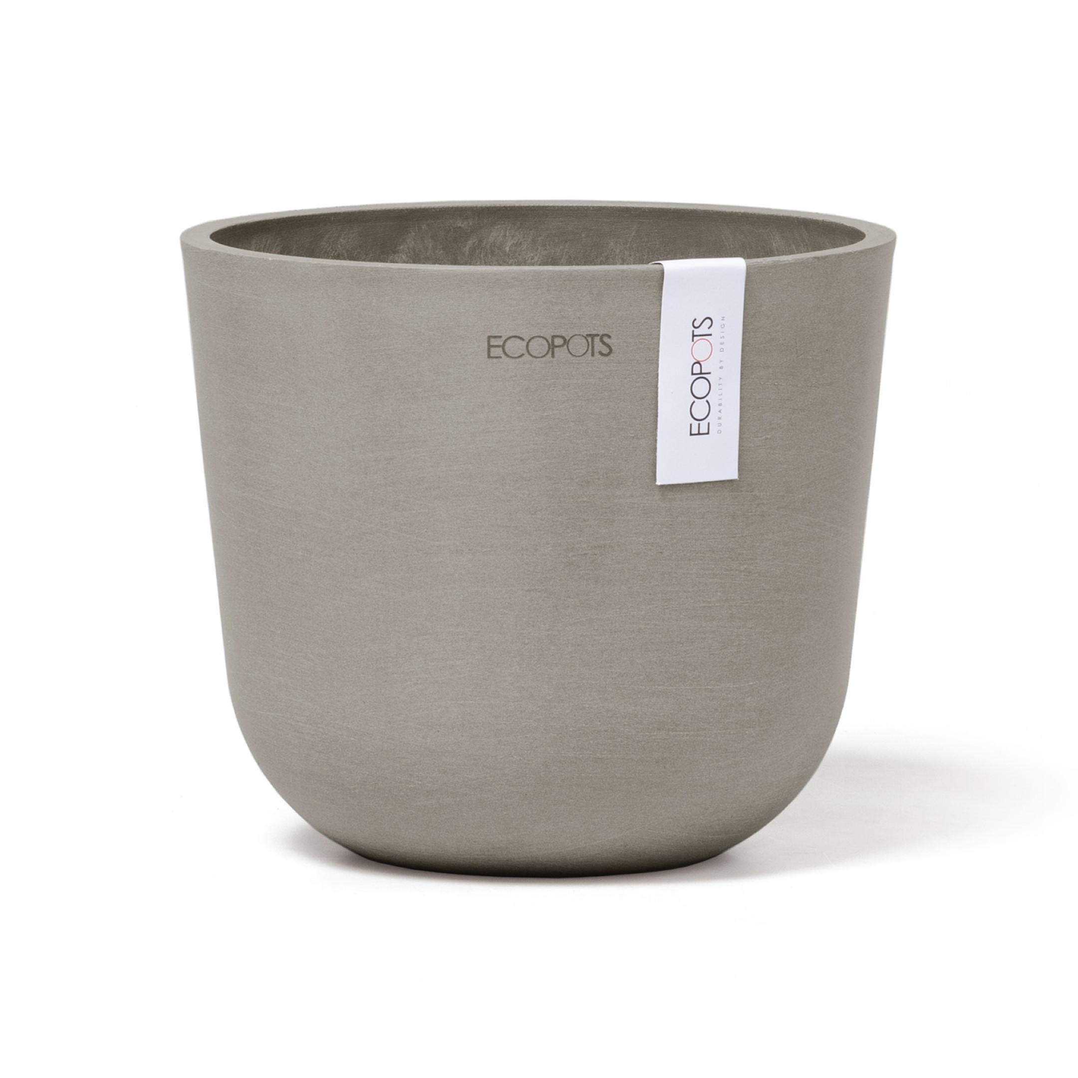 BLUMENTOPF Oslo Mini 16/13,7 cm Taupe - Taupe, Kunststoff (16/13.7cm) - Ecopots