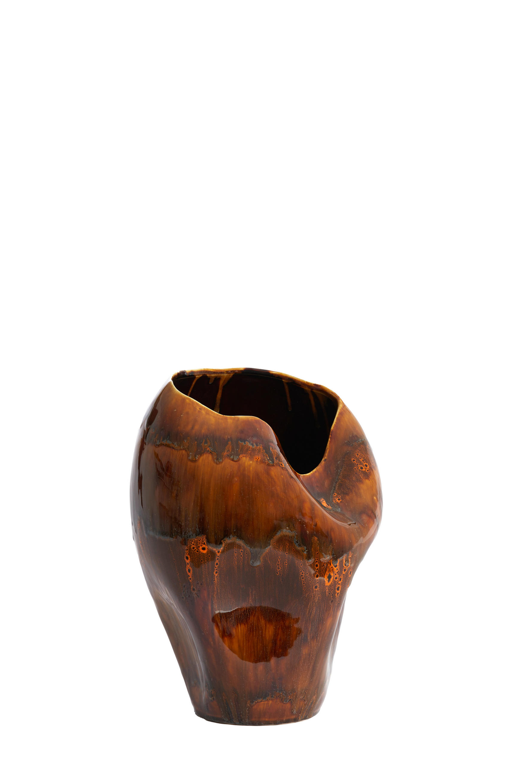 VAZE Azura Braun 26/24.5/35 cm - Braun, Keramik (35cm) - Light & Living