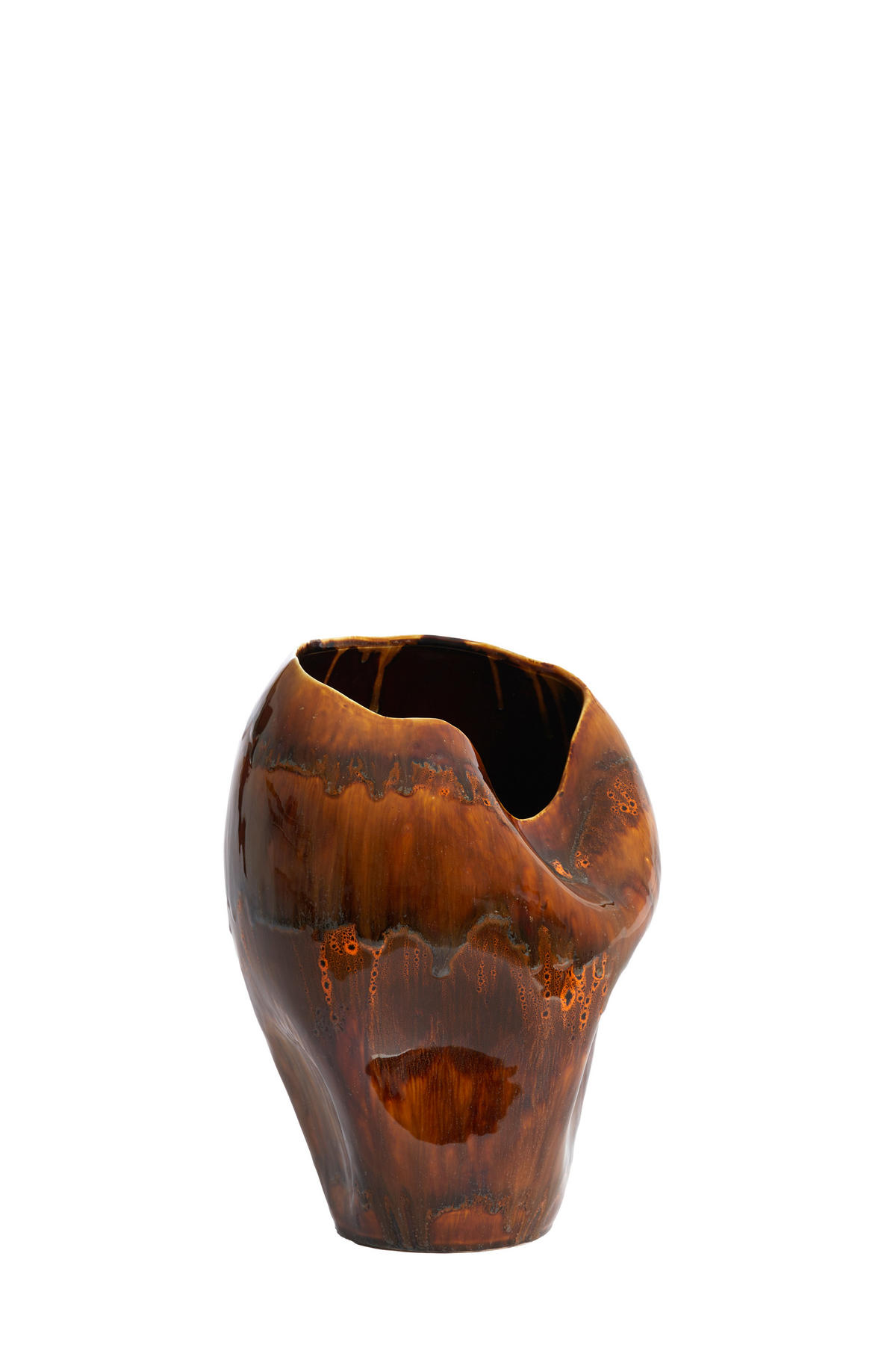 VAZE Azura Braun 26/24.5/35 cm - Braun, Keramik (35cm) - Light & Living