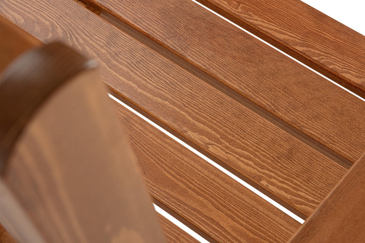 GARTENBANK ALCES aus massivem Kiefernholz, braun - Braun, Holz (70/106/170cm) - KONSIMO®