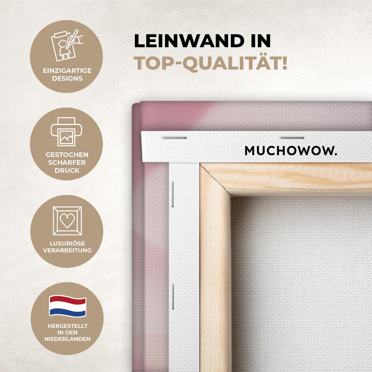 LEINWANDBILD Disco - Obst - Glitzer - Erdbeere Deko Wohnzimmer 20x20 cm - Pink, Textil (20/20cm) - MuchoWow