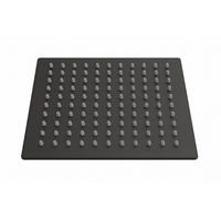 TUŠ GLAVA kvadratna 20 x 20 cm - mat crna - crna, drvo (20cm) - Badplaats