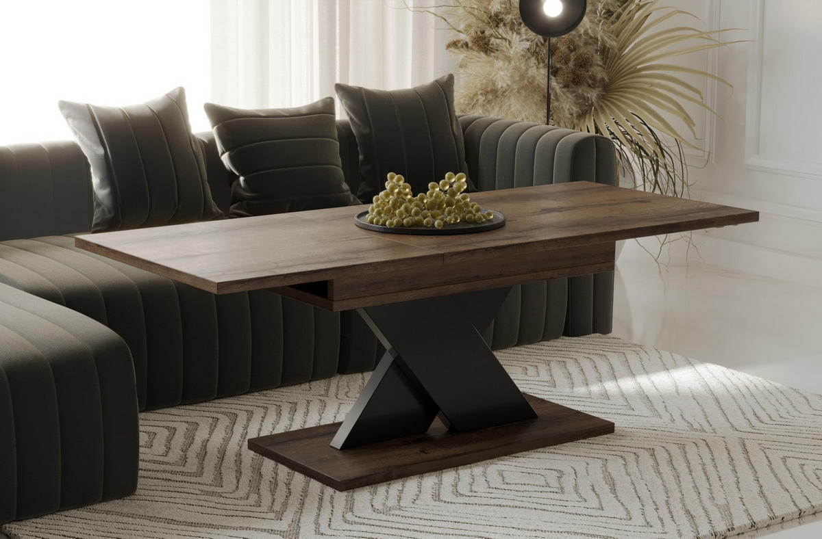 COUCHTISCH Ilo ausziehbar - Mooreichefarben, Holzwerkstoff (110/65/54cm) - Endo-Moebel