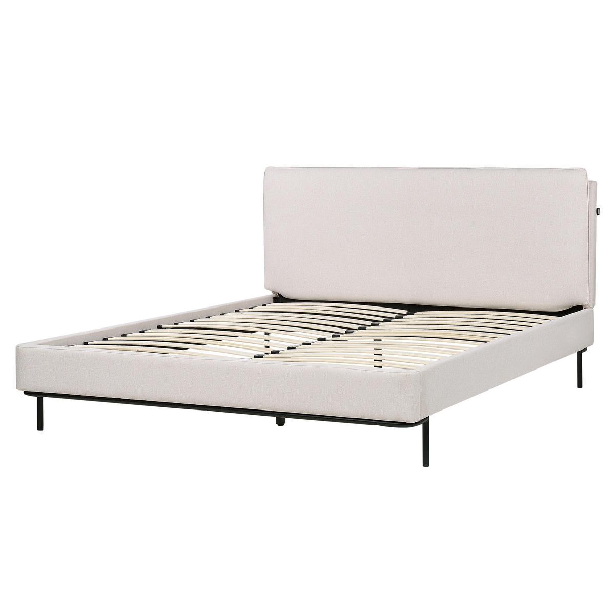 POLSTERBETT mit Lattenrost 160x200 cm Beige Corio - Creme, Textil (160/200cm) - Beliani