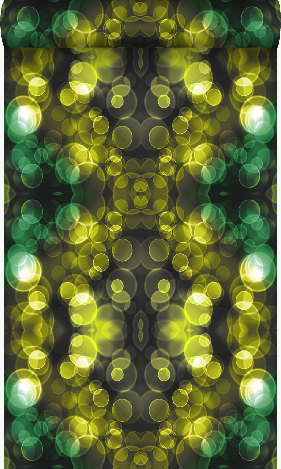 TAPETE Kaleidoskopmuster 53 cm x 10.05 m - Grün, Papier (53/1000cm) - Origin Wallcoverings