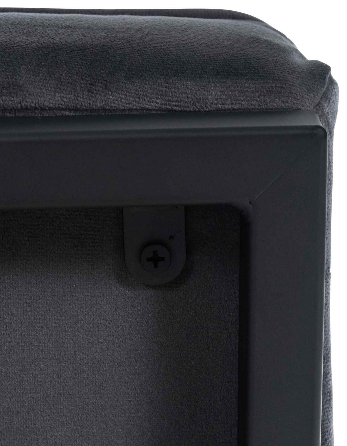 SESSEL Samt grau - Schwarz/Grau, Textil/Metall (63/79.5/83cm) - CLP