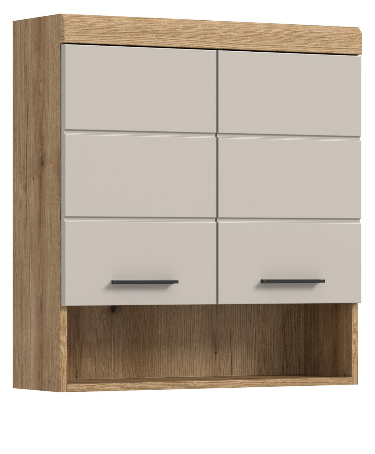 HÄNGESCHRANK Sand Kaschmir, Evoke Eiche, Badschrank hängend 2-türig 74 cm - Kaschmir/Eichefarben, Holzwerkstoff/Kunststoff (74/79/24cm) - Inn.Furn