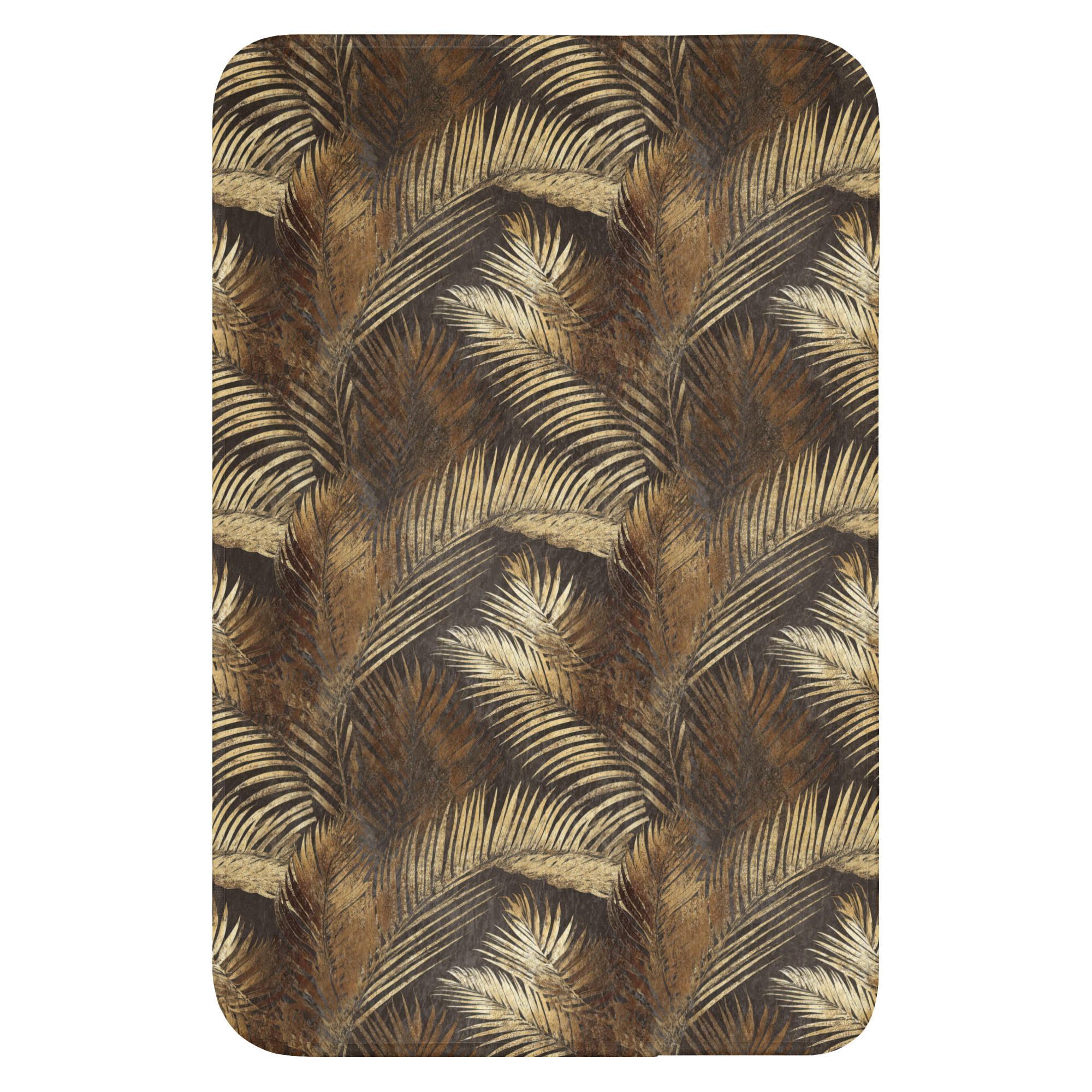 OnlyWow WC PŘEDLOŽKA Tropical - Listy - zlaté 40x60 cm