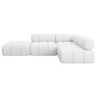 ECKSOFA modulares Sofa Favio-L1 - 285x190x70 cm Weiß Bouclé - Weiß, Holzwerkstoff/Textil (285/190cm) - ALTDECOR