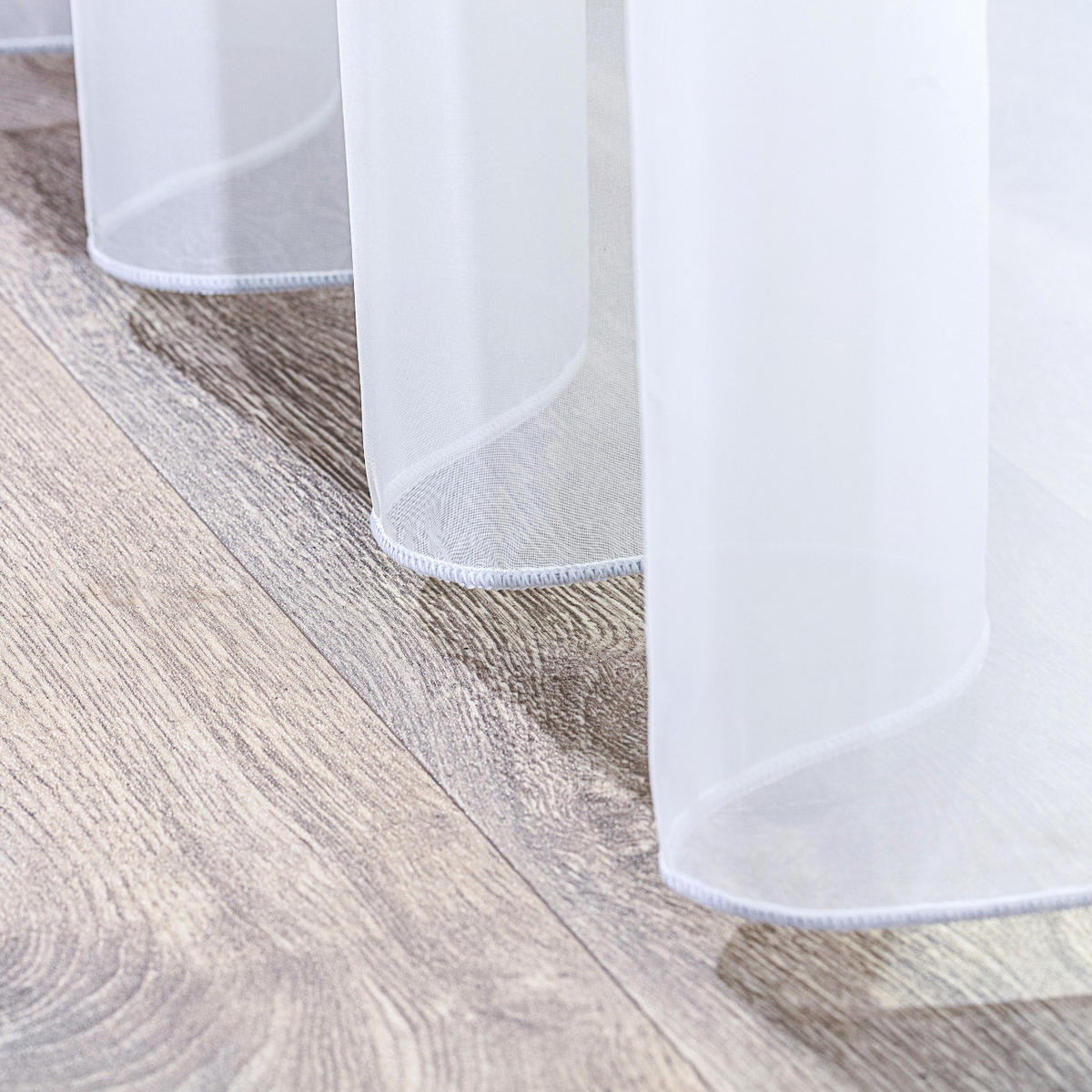 WELLENGARDINE Voile mit Bleiband, weiß, 300x265 cm - Weiß, Textil (300/265cm) - Dekoria