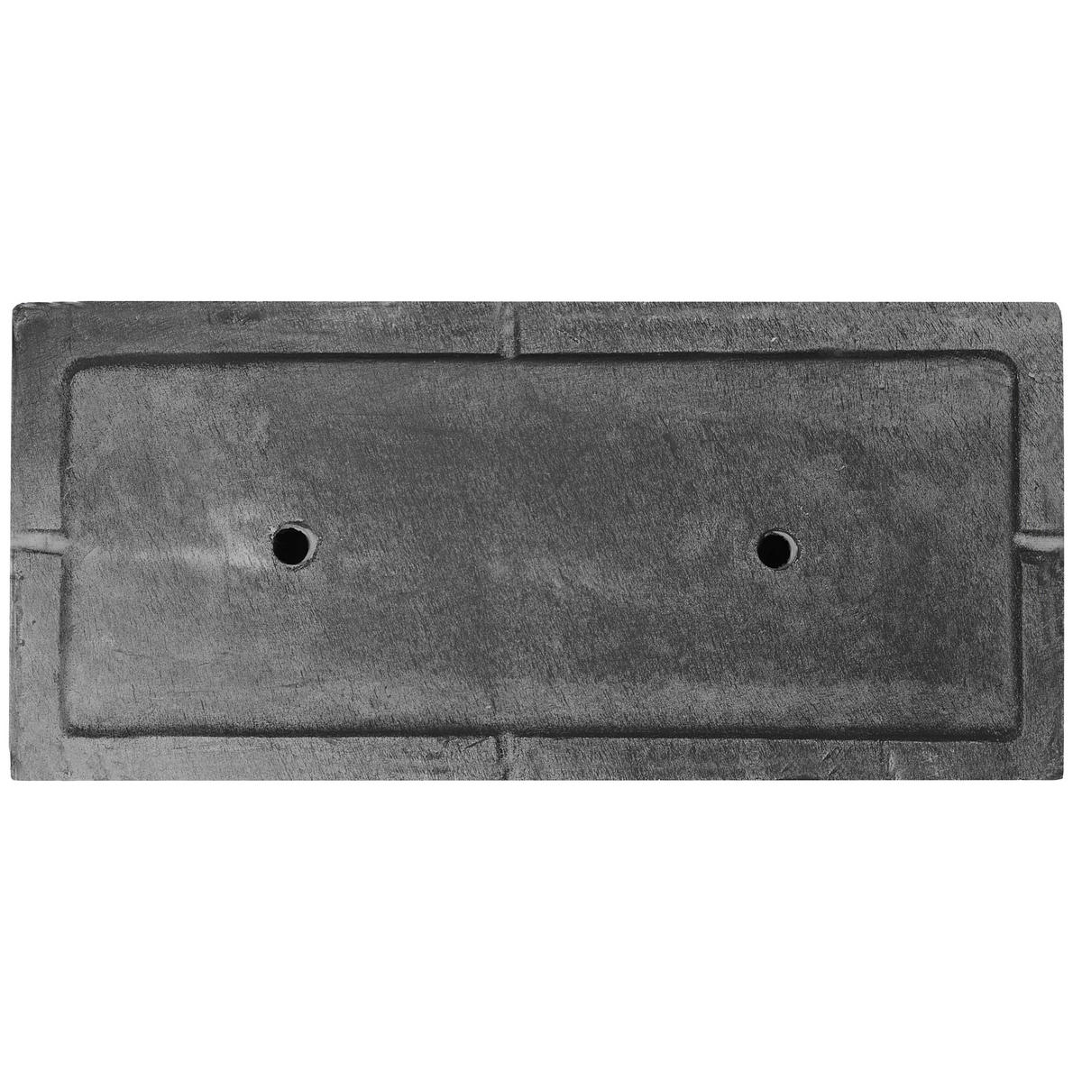 CVETLIČNI LONEC črna pravokoten 60/29/30 cm Myra - črna, naravni materiali (30cm) - Beliani