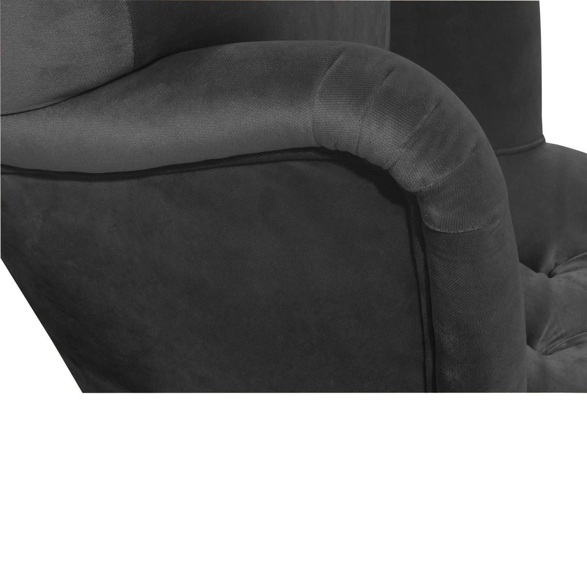 SESSEL Kaiya Bezug Samtvelours Buche natur / anthrazit - Grau, Kunststoff (71/97/82cm) - 58aufmkessel