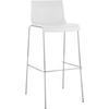 BARHOCKER Kunststoff Weiß - Chromfarben/Weiß, Kunststoff/Metall (43/100/48cm) - CLP