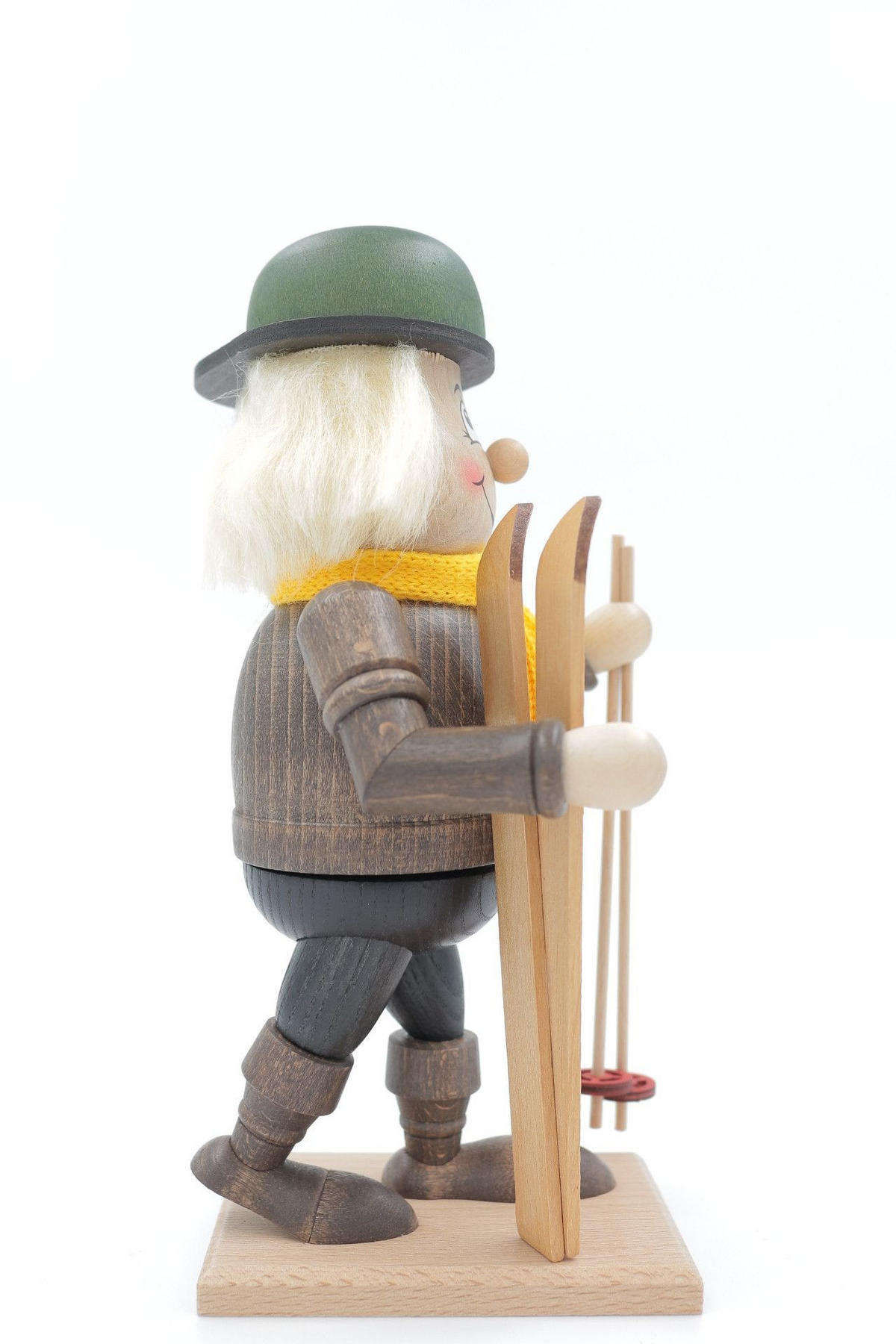 RAUCHFIGUR Wichtel Skifahrer 23 cm - Multicolor, Holz (11/23/0.1cm)
