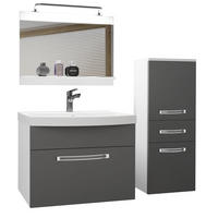 BADMÖBEL Badezimmer Grau, Matt - Grau, Holz (100/81/40cm) - B BELINI GROUP