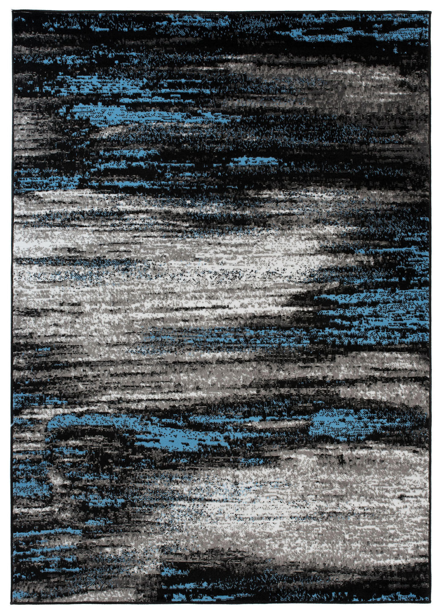 TEPPICH MAYA Blau Verwischt Streifen Meliert 250/300 cm - Blau, Textil (250/300cm) - Tapiso