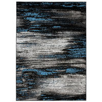 TEPPICH MAYA Blau Verwischt Streifen Meliert 250/300 cm - Blau, Textil (250/300cm) - Tapiso