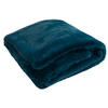 PLAID CUTIE - Pelz - Petrolblau - 180/130/3 cm - Blau, Fell (130/180cm) - J-Line