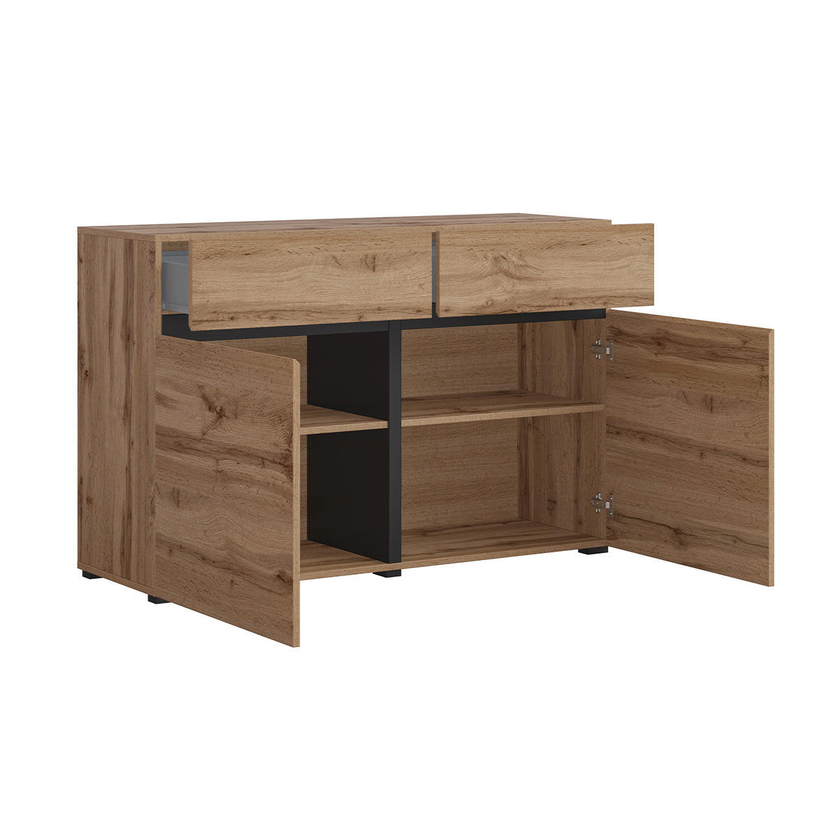 KOMODA Lilia Les - rjava, leseni material (119/78/40cm) - Petits-meubles
