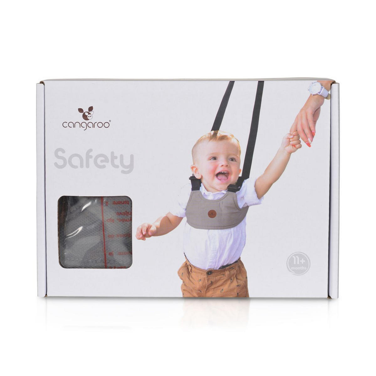 LAUFLERNHILFE Safety schwarz Riemen verstellbar Laufleine Sicherheitsgurt - Schwarz, Textil (10/60/24cm) - Cangaroo