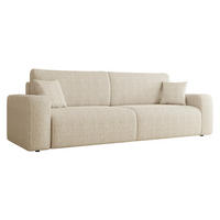 SCHLAFSOFA Piano Cord - Creme/Schwarz, Holz/Kunststoff (245/82/92cm) - MIRJAN24