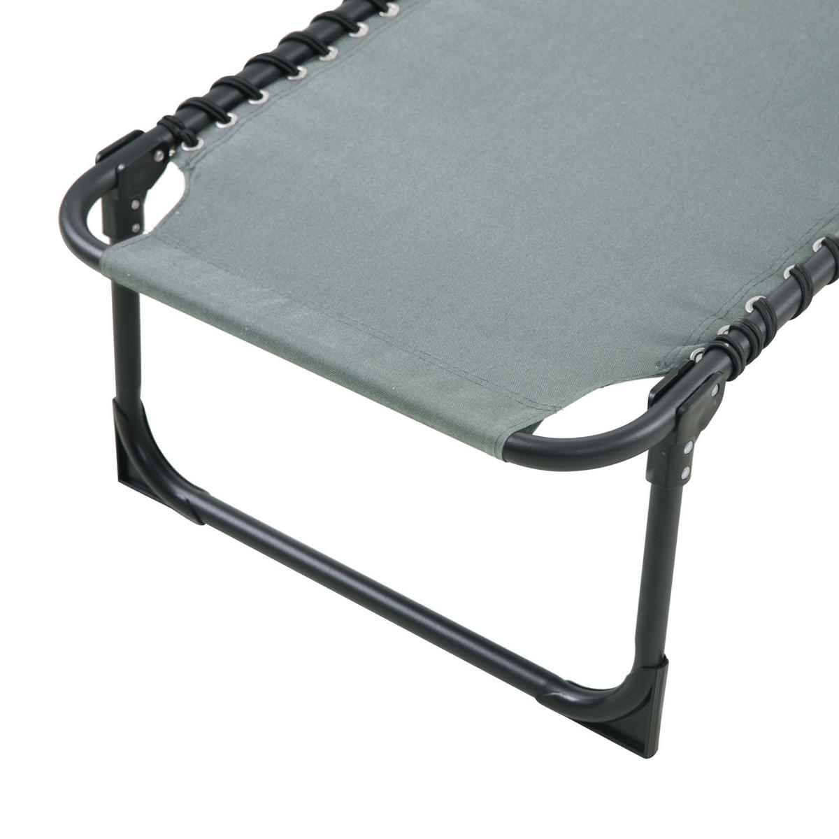 GARTENLIEGE 2er Set Hellgrau - Hellgrau, Metall (56/30/190cm) - SVITA