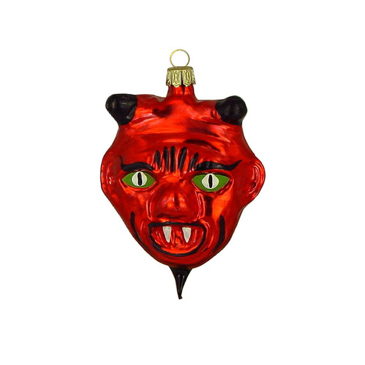 CHRISTBAUMSCHMUCK Teufelsgesicht 10 cm - Multicolor, Metall (0.1/10/0.1cm)