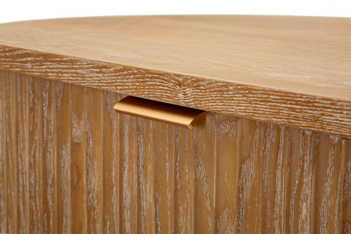 KOMMODE Gothenburg, braun, Tannenholz, MDF und Eisen, 81 x 46 x 82 cm - Braun, Holz/Holzwerkstoff (81/82/46cm) - Mauro Ferretti